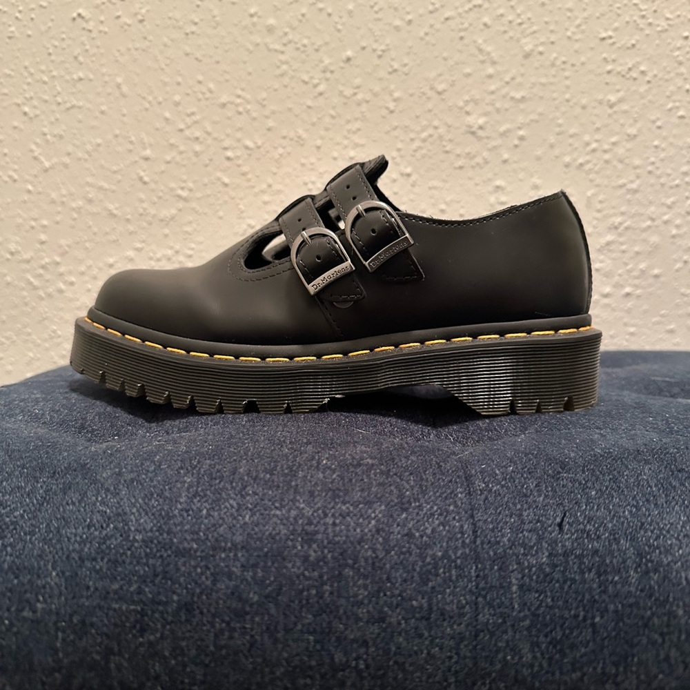 Dr. Martens 8065 II Bex Smooth Leather Platform Mary Jane Shoes